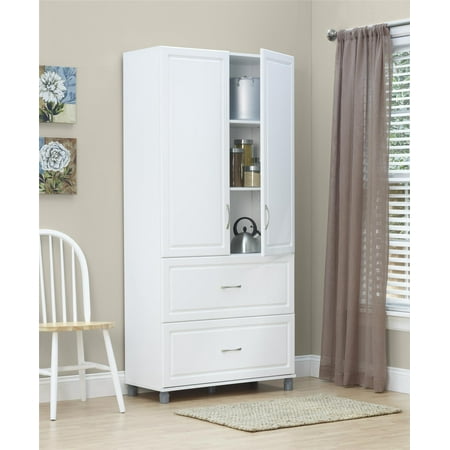 Systembuild Evolution Kendall 36" 2 Door/2 Drawer Garage Storage Cabinet, White