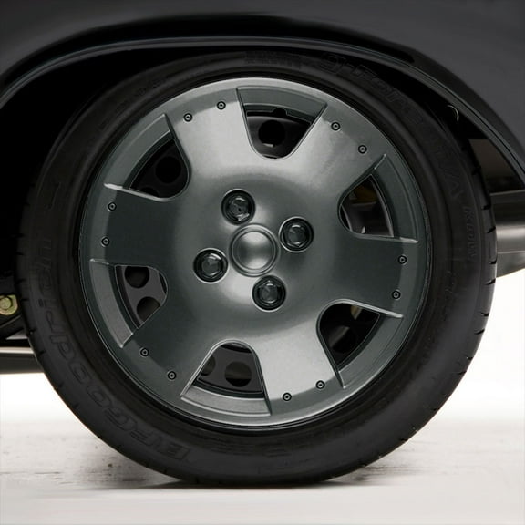 Set of Four 14" Silver Hubcap Wheel Covers for 2000-2005 Toyota Echo (Push-on)