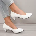 thumbnail image 4 of Zapatos de tacón bajo para mujer, calzado de tacón suave, para oficina, trabajo, boda y fiesta, 4 of 5