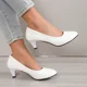 thumbnail image 4 of Zapatos de tacón bajo para mujer, calzado de tacón suave, para oficina, trabajo, boda y fiesta, 4 of 5