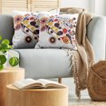 thumbnail image 5 of Ambesonne Abstract Throw Pillow Cover 2 Pack, Flowers Hearts Notes, 20", Multicolor, 5 of 5