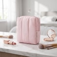 thumbnail image 4 of Small Makeup Organizer | Waterproof Storage Bag | Compact Small Zipper Pouch for Travel and Daily Use, Neutral Taupe 6X4.5X2 in, 4 of 9