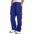 thumbnail image 2 of SnnmBlm Men's Cargo Sweatpants Wide Leg Joggers Pants with 5 Pockets for Athletic, Workout, Jogging, Running Blue 2XL, 2 of 7