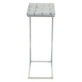 thumbnail image 5 of Solid Gray Marble Top C-Table with Chrome Metal Base 2-Pack, 5 of 10
