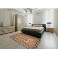 thumbnail image 4 of Ahgly Company Indoor Square Traditional Brown Red Persian Area Rugs, 5' Square, 4 of 6