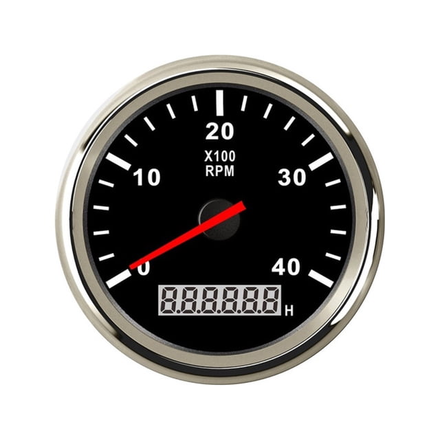 Car Boat Tachometer Gauge LCD Hour Meter 0-3000 4000 6000 RPM Tacho Sensor Marine Tacho Meters 12V/24V Red Backlight