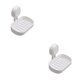 thumbnail image 1 of Ounissouiy Caja de pared con soporte para jabón, de ducha de 2 capas, escurridor extraíble hueco sin taladro, estuche impermeable, accesorios Una sola capa 2Conjunto, 1 of 6