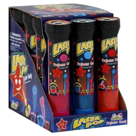 Kidsmania Laser Pop delicious candy, 12ct