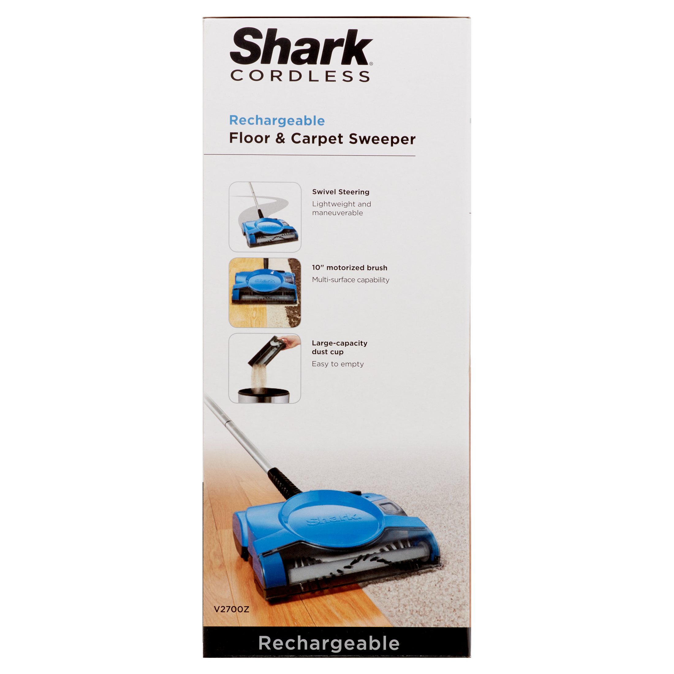 Shark V2700Z Lightweight 10 Inch Cordless Rechargeable Floor and Carpet Sweeper - image 5 of 10