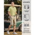 thumbnail image 4 of PULI Men’s Golf Shorts 12" Inseam Lightweight Stretch Quick-Dry Hiking Casual Dress Work Hybrid Shorts with Pockets, 4 of 6
