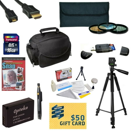 Best Value Kit for Canon M Rebel SL1 Includes 16GB SDHC Card + Battery + Charger + 3 Piece Pro Filter Kit + HDMI Cable + Gadget Bag +Tripod + Lens Pen + Cleaning Kit + DSLR DVD + $50 Gift Card + More Best Value Kit for Canon M Rebel SL1 Includes 16GB SDHC Card + Battery + Charger + 3 Piece Pro Filter Kit + HDMI Cable + Gadget Bag +Tripod + Lens Pen + Cleaning Kit + DSLR DVD + $50 Gift Card + More