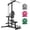 Black with 100lb Colorful Plates, variant on MITONOS 3 in 1 LAT Pulldown Machine,LAT Row Cable Machine with AB Crunch and Cable Row Attachments for Home Gym,High or Low Pulley Stations (Red)
