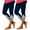 Navy-1, variant on JIUKE 2 Pack Capri Leggings for Women High Waisted Belly Control Capris Casual Solid Color Cropped Pants