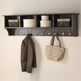 thumbnail image 2 of Pemberly Row Canada Porte-Manteau Mural Moderne à 9 Crochets en Espresso Riche, 2 of 3