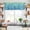 Turquoise, variant on Turquoise Blue Teal Kitchen Curtain Valances for Windows Farmhouse Short Curtains, Chic Stained Glass Texture Aesthetic Rod Pocket Valance Curtain for Bedroom Cafe Living Room 54"x18"