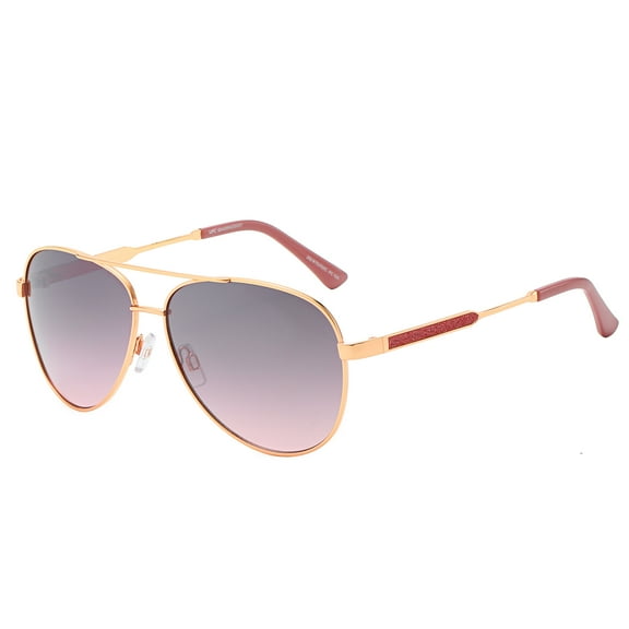 Piranha Eyewear Superstar II Gold Aviator Sunglasses for Women with Purple Gradient Lens