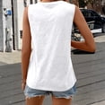 thumbnail image 5 of Women's Summer Solid Color Sleeveless Shirts Casual V Neck Tank Tops Tunic Casual Basic Shirts True Classic Tees Cute Trendy Clothes Summer Loose Fit Clothes Womens Tops 2026 White XL, 5 of 5