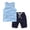 Blue, variant on TOWED22 Boys Summer Outfits 2Pcs Clothing Set Graphic Print Sleeveless Tank Top and Casual Shorts 4-10 Years Light Blue,2-3 Y