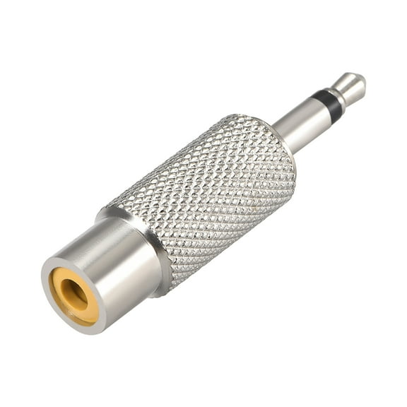 3.5mm Mono Male to RCA Stereo Female Connector Audio Video Adapter Converter Zinc Alloy