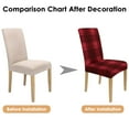thumbnail image 7 of Chair Covers for Dining Room Set of 4, Stretch Washable Slipcovers with Rustic Farmhouse Plaid Print, Removable Polyester Seat Protector for Kitchen or Dining Room, 7 of 7