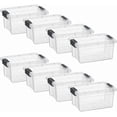 thumbnail image 6 of Clear Storage Boxes with Lids  Quart Plastic Container Bins for Organizing  Stackable Crates     Non   Odor   Organizers for Home  Office and Dorm  Pack, 6 of 6