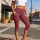thumbnail image 4 of Pantalones de Yoga para Mujer con Bolsillos Pantalones Recortados Elastico Respirable Suave Cómodo para el Entrenamiento Correr Yoga Fitness Deportes, 4 of 7