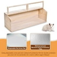 thumbnail image 5 of Wooden Hamster Cage 31.5"L×15.7"W×15.7"H, Openable Mesh Top & Clear Acrylic Panels, Lock Design Habitat for Syrian Dwarf Hamsters and Mice, 5 of 9