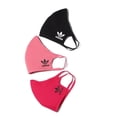 thumbnail image 2 of Adidas Unisex Face Covers Facemasks 3-Pack, Black/Rose Tone/Bold Pink, HC4695, 2 of 4