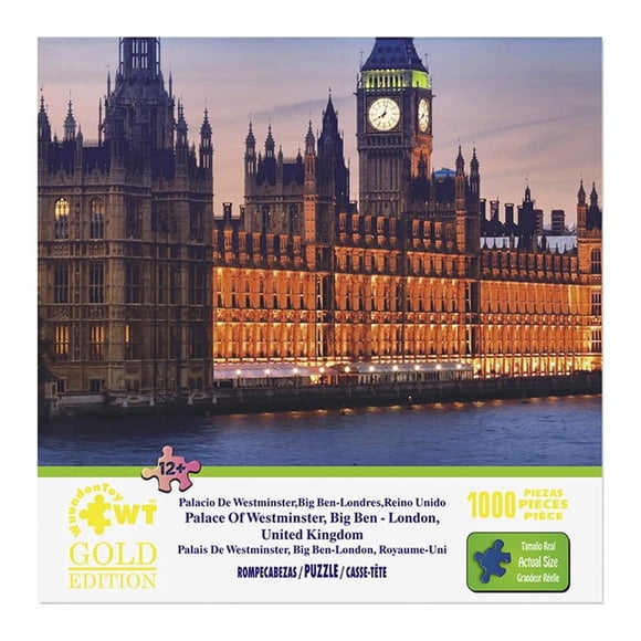 Rompecabezas Wuundentoy Palacio de Westminster Big Ben, Londres, Reino Unido 1000 piezas