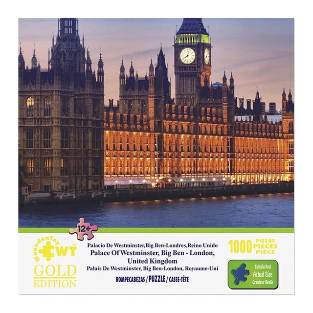 Rompecabezas Wuundentoy Palacio de Westminster Big Ben, Londres, Reino Unido 1000 piezas