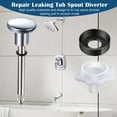 thumbnail image 6 of 4 Set Tub Spout Diverter Repairing Kit Includes 2 Metal Stem 2 Cup Seals 2 Bathroom Shower Bathtub Bathtub Faucet Replacement Parts Bathtub Spout Set, 6 of 7
