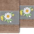 thumbnail image 3 of Linum Home Textiles 2 Pieces Texture/Embroidery Cotton Hand Towel, 30" x 16", Brown, 3 of 3