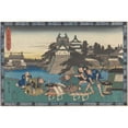 thumbnail image 2 of Andō Hiroshige 14x11 Black Ornate Wood Framed Double Matted Museum Art Print Titled: Invitation to Hara Kiri (19th Century), 2 of 5