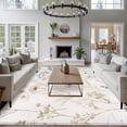 thumbnail image 3 of 6'x9' Area Rugs, Beige Black Botanical Indoor Outdoor Area Rug for Living Room Bedroom, Watercolor Floral Vintage Washable Bathroom Rugs Kitchen Floor Carpet Mats Home Decor Aesthetic, 3 of 8
