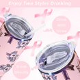 thumbnail image 4 of 40 oz Breast Cancer Awareness Tumbler Gifts for Woman 40oz Laser Engraving Glitter Pink Ribbon Tumbler with Lid Straw Double Insulated Stainless Steel Insulated Cup, 4 of 6