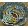 thumbnail image 5 of Bracelet Extensible en Perles Rondes 8mm avec Quartz Craquelé Aqua Aura Multicolore 7 Pouces Unisexe, 5 of 5