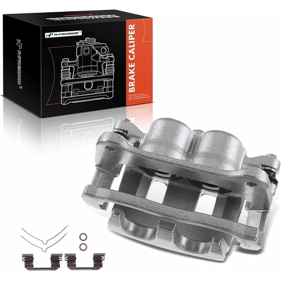 A-Premium Disc Brake Caliper Assembly with Bracket Compatible with Select Toyota Models - Venza 2009-2016 - Front Right Passenger Side