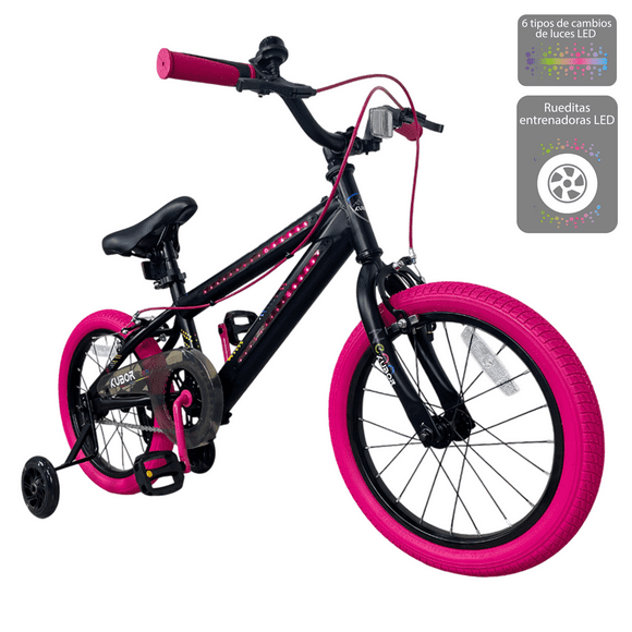 Bicicleta Infantil Rodada 16 Kubor NEON Rosa