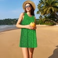thumbnail image 3 of Disketp Green Sparkling Shiny para Vestido sin Mangas para Mujeres, Vestidos de Verano para Mujeres, Casual y Holgado para la Playa, 3 of 7