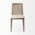 thumbnail image 2 of HomeRoots 397469 Upholstery & Cane Armless Dining Chair, Light Natural & Cream - Set of 2, 2 of 5