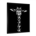 thumbnail image 2 of Designart 'Portrait Of A Giraffe In Monochrome' Farmhouse Framed Art Print, 2 of 4
