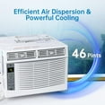 thumbnail image 4 of GAOMON 6000 BTU Window Air Conditioner, Cools Up to 350 Sq. Ft, Window AC Unit with Remote, 3 fan speeds, Sleep mode, Auto Restart, 24H Timer Window Air Conditioner, 115V/60Hz, White, 4 of 9