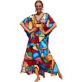 thumbnail image 1 of LinYooLi Swimsuit Coverup Women Beach Robe Print Long Blouse Plus Size Bikini Gown Holiday Dress, 1 of 2