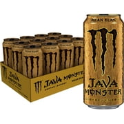 (12 Cans) Java Monster Mean Bean, Coffee + Energy Drink, 15 fl oz