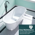 thumbnail image 4 of ANGELES HOME 67" Acrylic Freestanding Bathtub, Soaking White Bathtub with White Drain and Integrated Slotted Overflow Included, Glossy White, 4 of 11