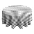 thumbnail image 4 of Gray White Checkered Pattern Round Tablecloth 60"x60",Wrinkle Wipeable Table Cloth for Kitchen Dining Room Picnic Patio Party, 4 of 6