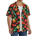 thumbnail image 2 of Pofeuu Tomatoes Print Mens Casual Short Sleeve Shirts Beach Summer Spread Collar Pocket Tops Men's Casual Short-sleeved Shirt-X-Large, 2 of 5