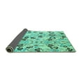 thumbnail image 2 of Ahgly Company Indoor Rectangle Oriental Turquoise Blue Modern Area Rugs, 2' x 3', 2 of 4