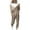 khaki2, variant on CHOK Womens Sport Set Long Sleeve Patchwork Color with Loose Cozy Petite Sweatpant Trendy Fall Winter Suits (X-Large  Pink)