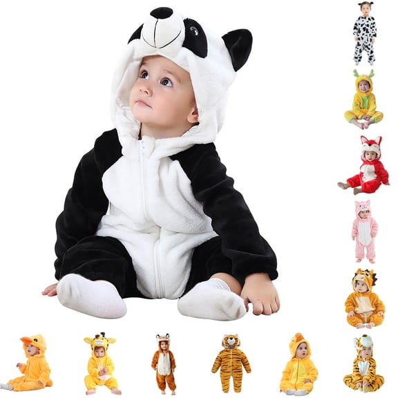 XINXIAOO Toddler Animal Costume jumpsuit Winter Cute Long Sleeve Thermal Jumpsuit Toddler Boys Hooded Jumpsuit Christmas Jumpsuit 3-4 Years